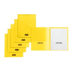 School Smart Take Home Folder, Yellow, Set of 24 1540636