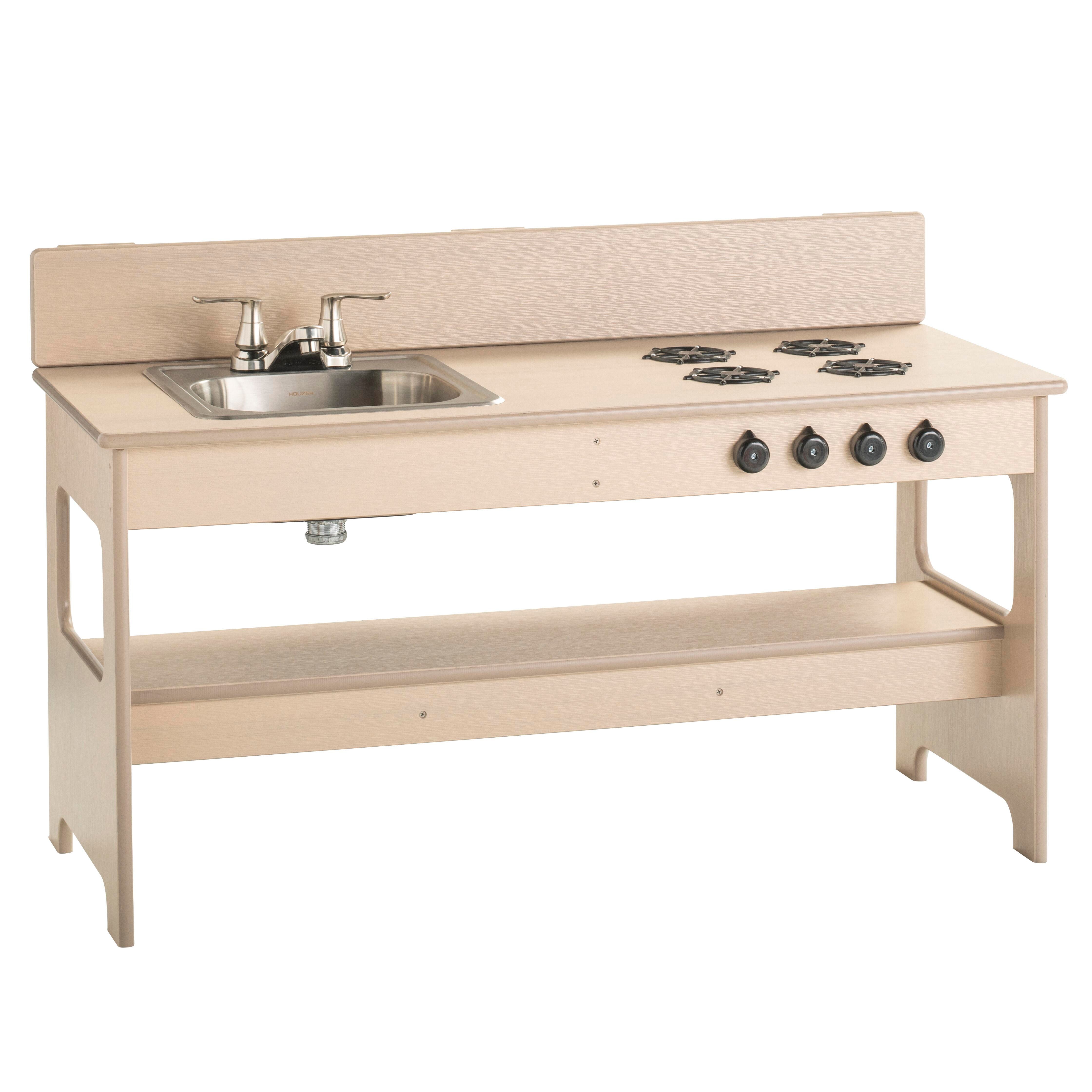 Childcraft Out2Grow Outdoor Oak Poly Kitchen Combo, 47-3/4 x 20 x 30 Inches 2161360