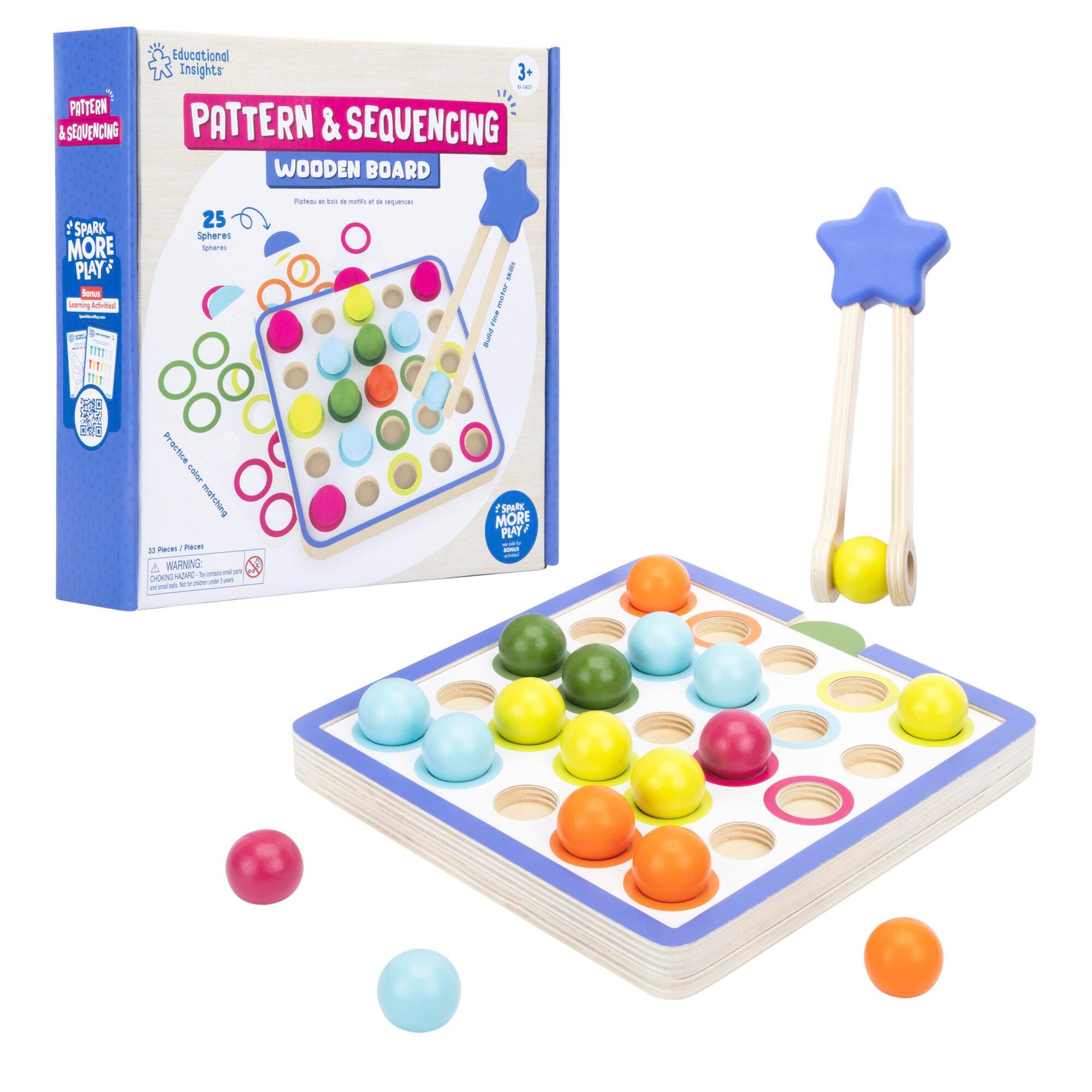 Educational Insights, Pattern and Sequencing Wooden Board 2217813
