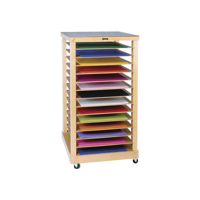 Jonti-Craft Paper Rack, 30-1/2 x 24 x 49 Inches, Maple, Clear Lacquer