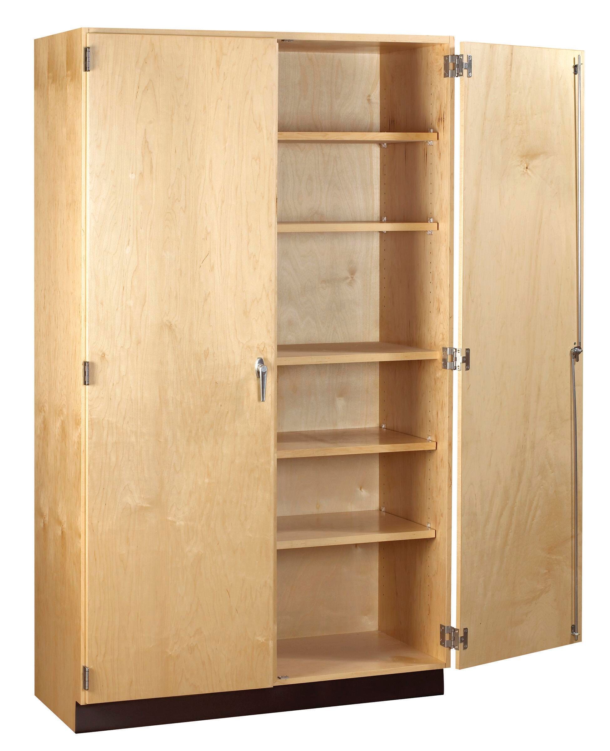 Diversifed Spaces Tall Storage Cabinet, 48 x 22 x 84 Inches, Maple, Earth-Friendly UV 1400058