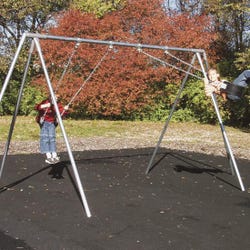 Outdoor Swing Set, Tri-leg Frame, 2 Seats