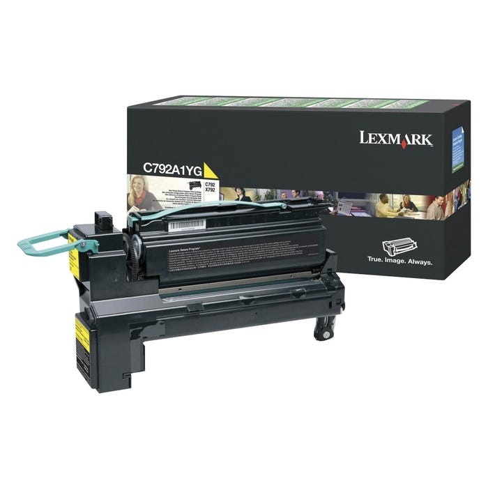 Lexmark Ink Toner Cartridge, C792A1YG, Yellow