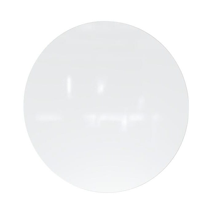 Ghent Coda Low Profile Circular Glassboard, Magnetic, 24 Inch Diameter, White