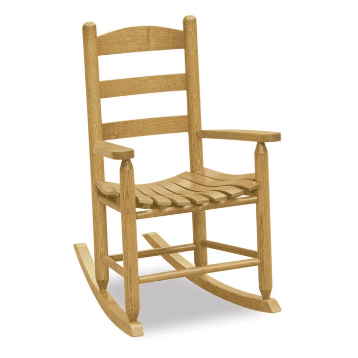 Media Technologies Heritage Rocking Chair, 12-Inch Seat, Natural Oak