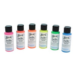 Sax Heavy Body Acrylic Paint, 2 Ounce Bottles, Assorted Neon Colors, Set of 6 2048209