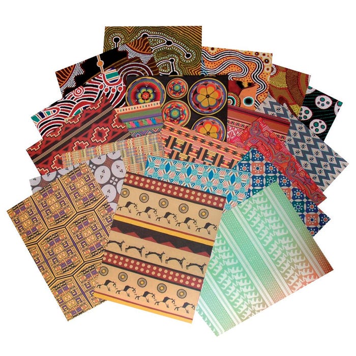 Roylco World Patterns Bulk Paper, 8-1/2 x 11 Inches, 96 Sheets