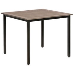 Lorell Charcoal Outdoor Table -- Table, Outdoor, Faux Wood, 36-5/8 x 36-5/8 x 30-3/4 Inches, Item Number 2006426