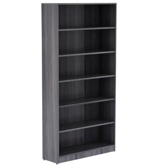Classroom Select Laminate 6 Shelf Bookcase, 36 x 12 x 72 Inches, Weathered Charcoal 2027579