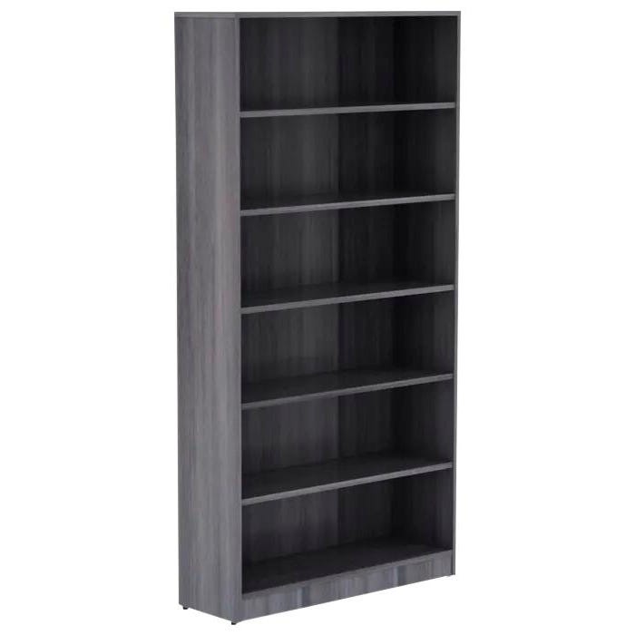 Classroom Select Laminate 6 Shelf Bookcase, 36 x 12 x 72 Inches, Weathered Charcoal