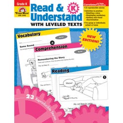 Image for Evan-Moor Read and Understand with Leveled Texts, Grade K from School Specialty