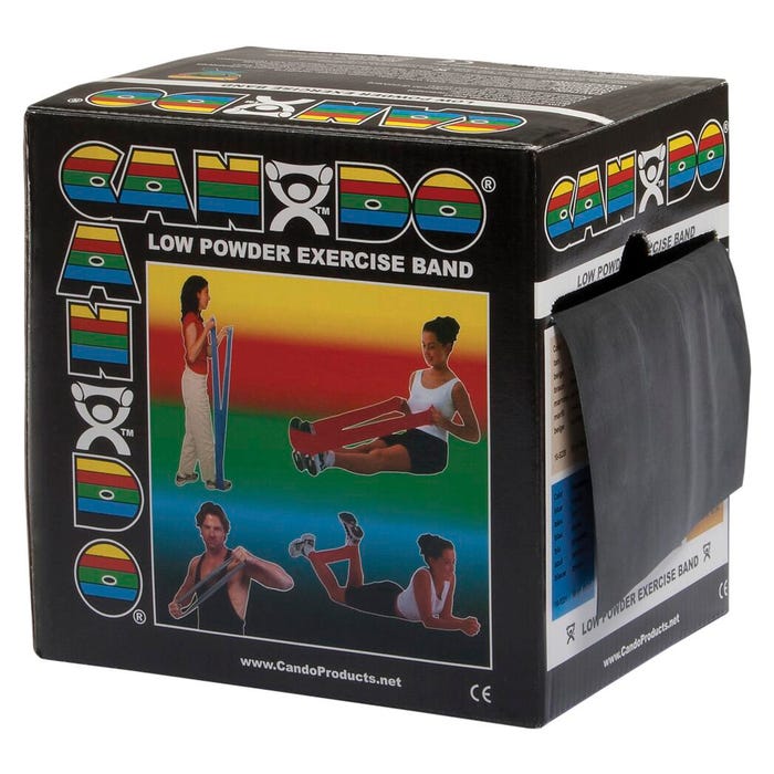 CanDo Exercise Band, Extra Heavy Band, 50 Yards, Black
