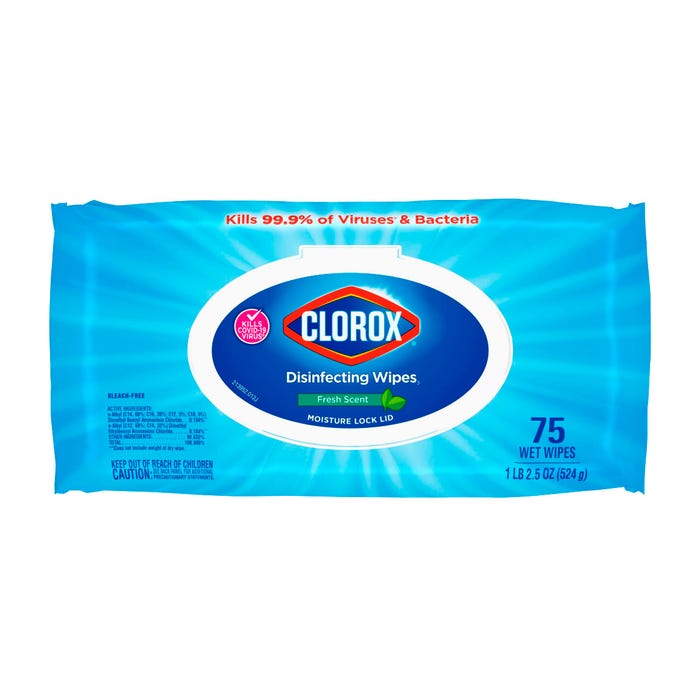 Clorox Disinfecting Wipes Flex Pack, Fresh Scent, 75 Sheets