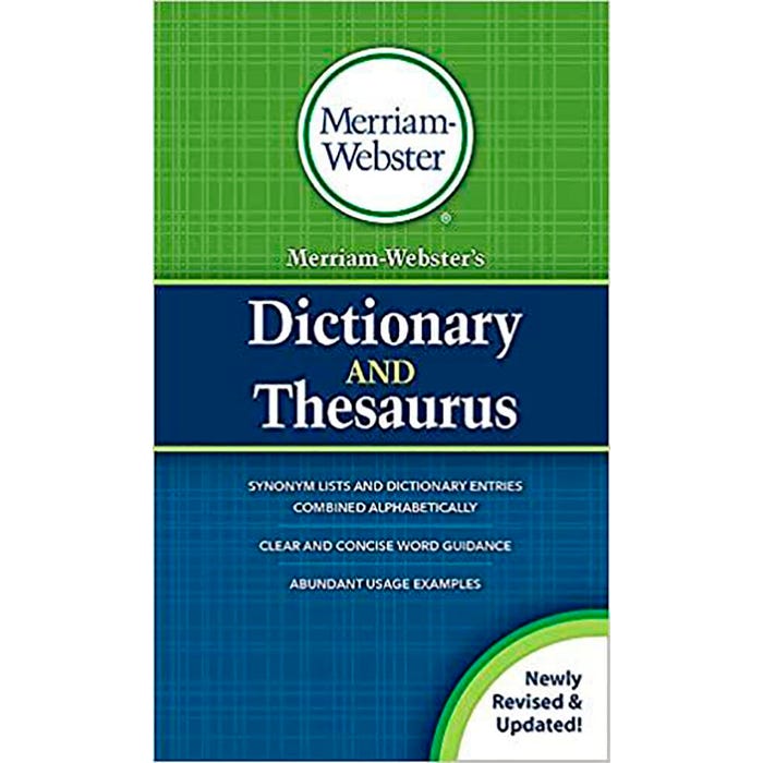 Merriam-Webster's Dictionary And Thesaurus, Hardcover