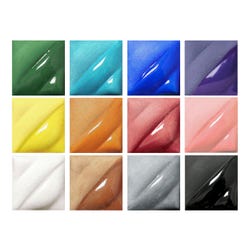 AMACO Liquid Underglaze Classroom Pack, Pint, Assorted Colors, Set of 12