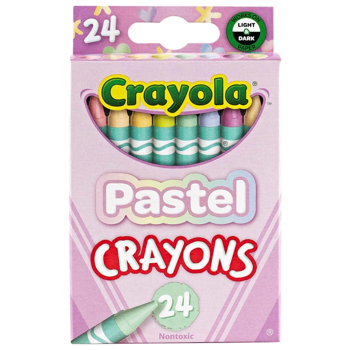 Crayola Pastel Crayons, Assorted Colors, Set of 24