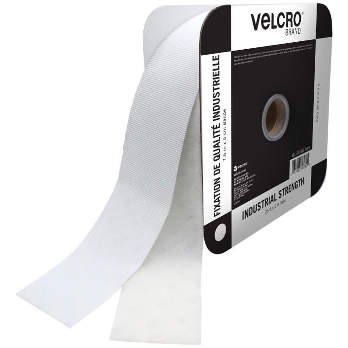 VELCRO Brand Industrial Strength Tape, 2 Inches x 25 Feet, White