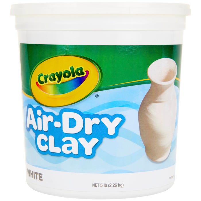 Crayola Air-Dry Clay, 5 Pound Bucket, White