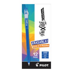 Pilot FriXion ColorSticks Erasable Gel Ink Pens, Fine Point, Blue Ink, Pack of 12 2130996