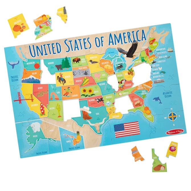 Melissa & Doug, USA Map 51-Piece Floor Puzzle 2217792