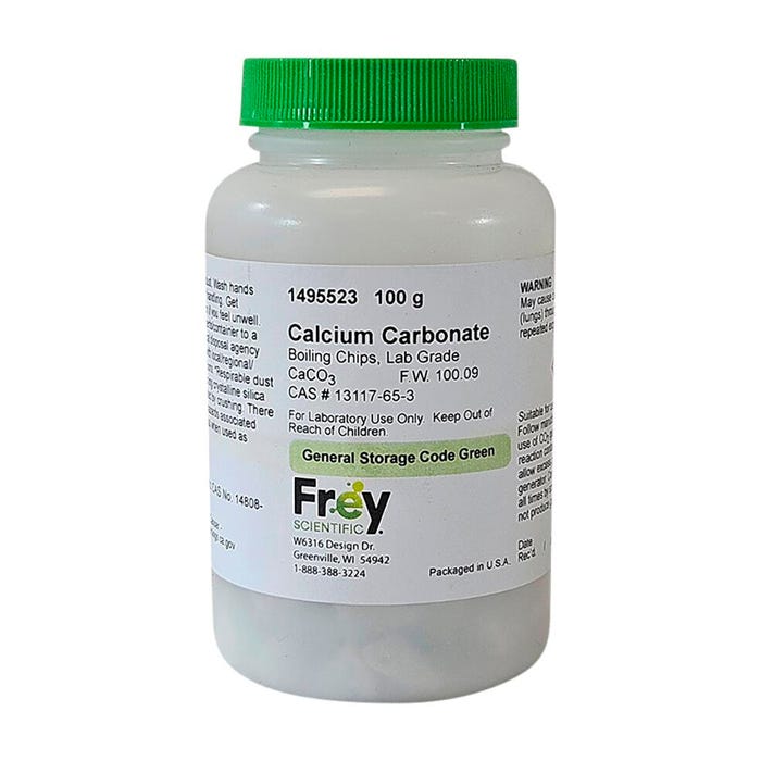 Frey Scientific Calcium Carbonate Boiling Chips, Lab Grade, 100 Grams
