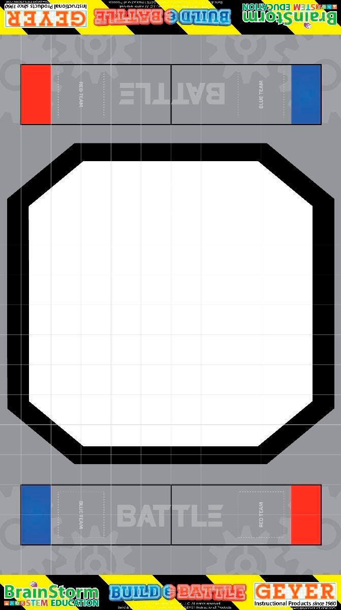 Geyer Instructional BrainStorm STEM Education Robotics Activity Mat: Build & Battle, 80 x 44-3/4 Inches 2132275