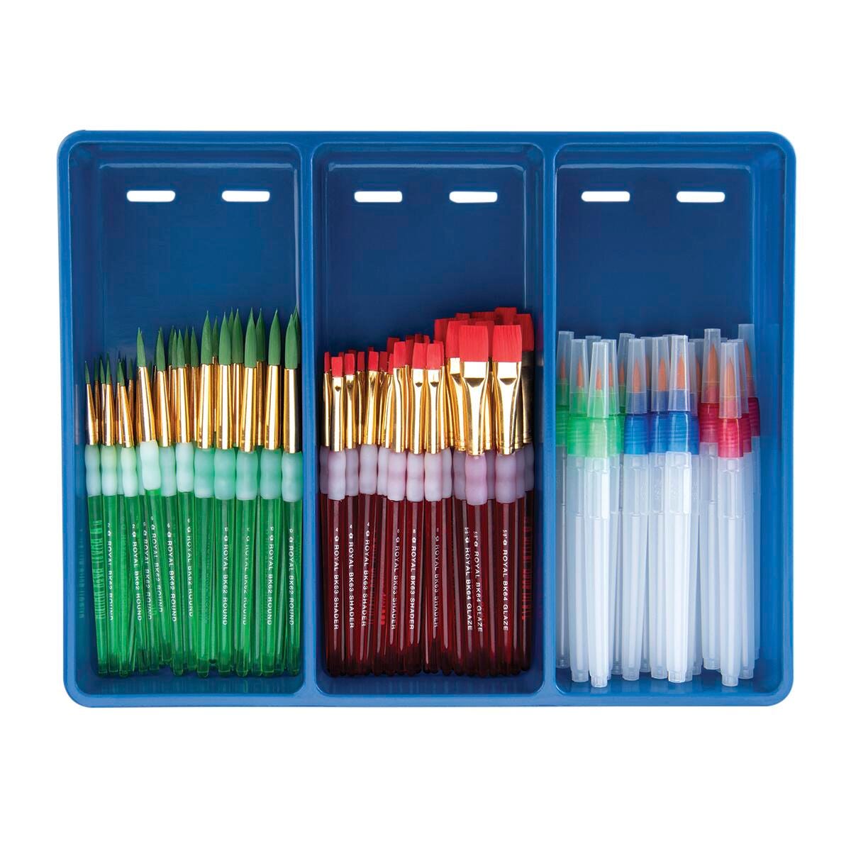 Royal & Langnickel Big Kid's Choice Brush Classroom Combo Set, Assorted Brush Types, Assorted Sizes, Set of 90 405892