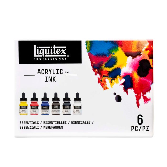 Liquitex Acrylic Ink, 1 Ounce, Assorted Colors, Set of 6