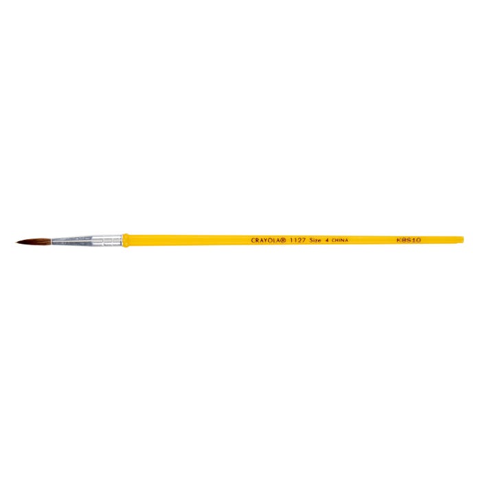 Crayola Camel Hair Watercolor Brush, Plastic Handle, Size 4