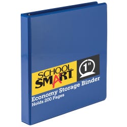 Image for School Smart Round Ring Binder, Polypropylene, 1 Inch, Blue from School Specialty