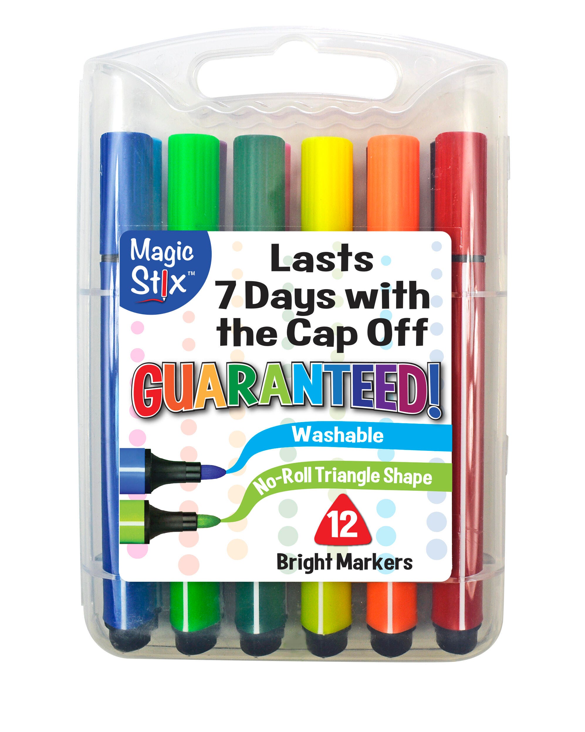 Image for The Pencil Grip Inc Triangular Magic Stix Markers, Assorted Colors, Set of 12 from School Specialty