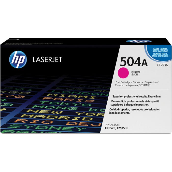 HP 504A Ink Cartridge, CE253A, Magenta