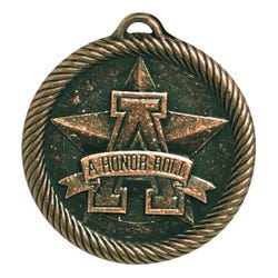 PDU CAT Multi-Level Dovetail/a Honor Roll Value Medal, 2 in, Solid Die Cast, Bronze