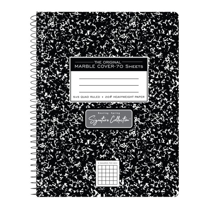 Roaring Spring Graph Ruled Wirebound Composition Book, 5 x 5 Graph, 9-3/4 x 7-1/2 Inch, 70 Sheets