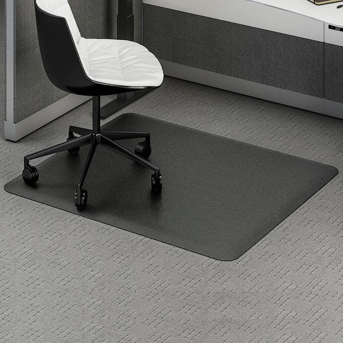Deflecto Ergonomic Sit-Stand Chair Mat, 46 x 60 x 3/4 Inches, Black