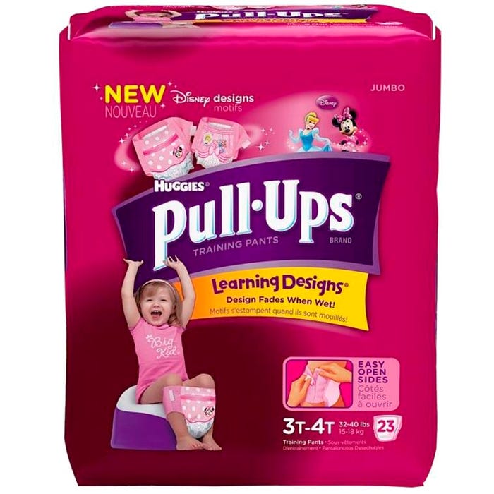 Huggies Pull-Up Training Pants, 3T-4T Girls, Case of 88