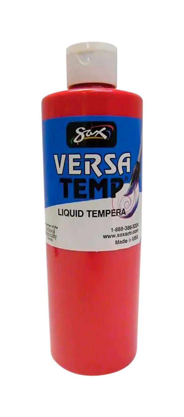 Sax Versatemp Heavy-Bodied Tempera Paint, 1 Pint, Primary Red 1440692