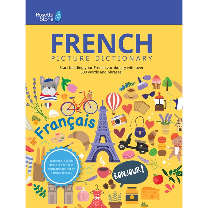 Carson Dellosa Rosetta Stone French Picture Dictionary, 80 Pages