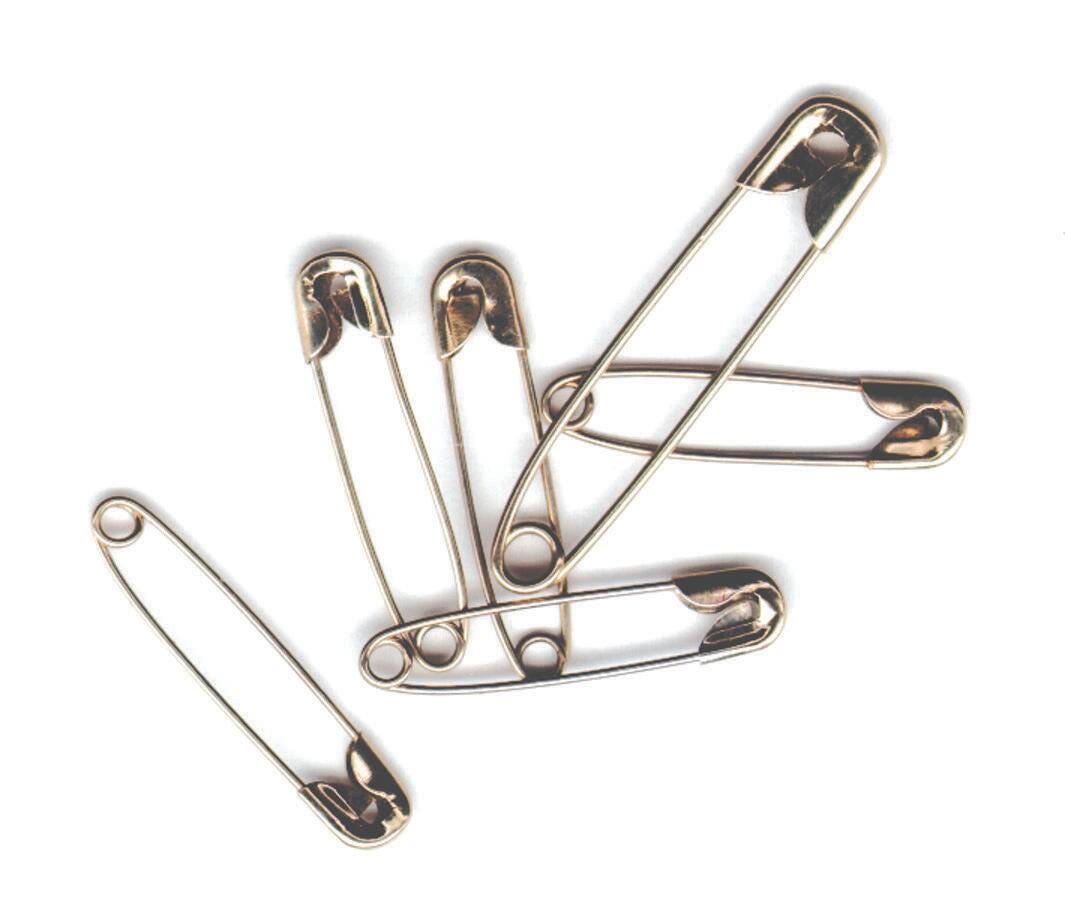 School Smart Safety Pins, Assorted Sizes, Steel, Nickel Plated, Pack of 50 021780