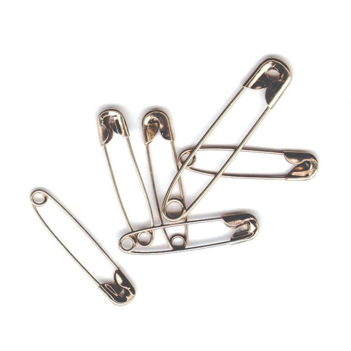 School Smart Safety Pins, Assorted Sizes, Steel, Nickel Plated, Pack of 50