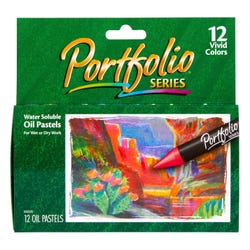 Crayola Portfolio Water Soluble Oil Pastels, Assorted Colors, Set of 12 216710
