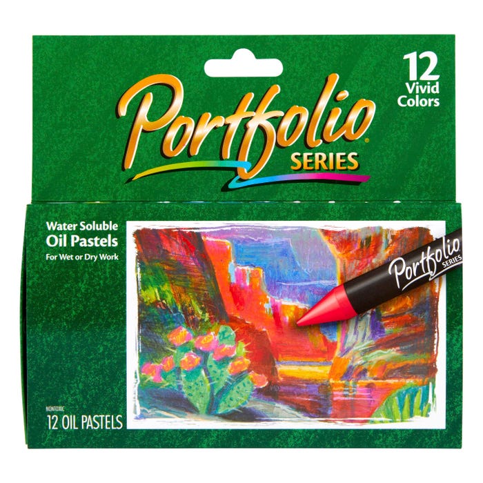 Crayola Portfolio Water Soluble Oil Pastels, Assorted Colors, Set of 12