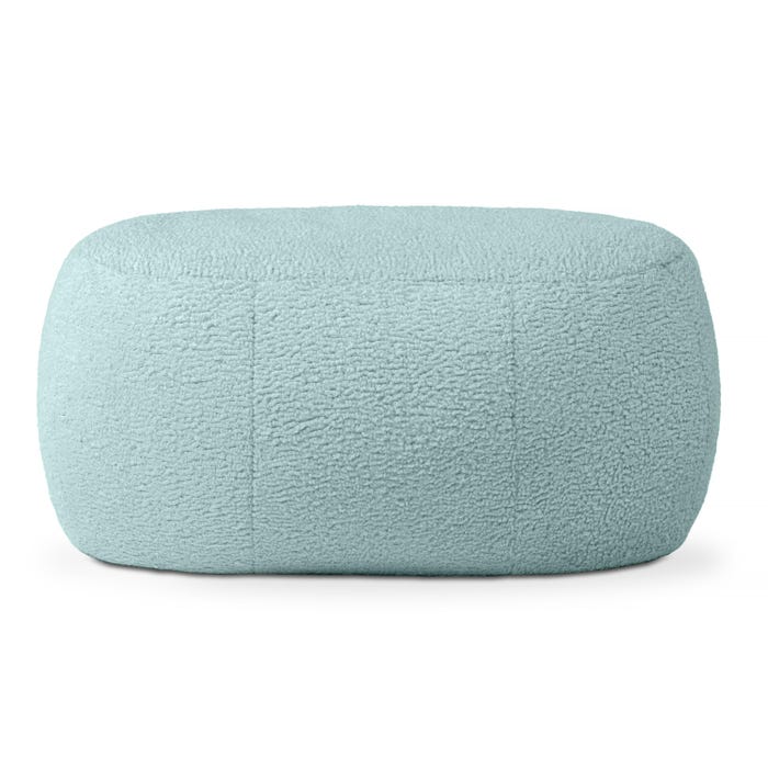Jaxx Ellis Ottoman Plush Pouf, Medium, Oval, 32 x 24 x 15 Inches