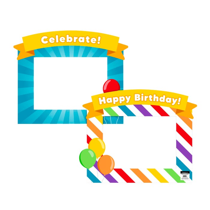 Astrobrights Photo Op Frame, Happy Birthday & Celebrate