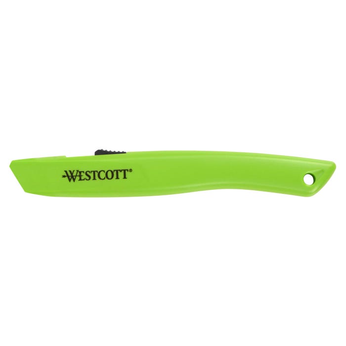 Westcott Safety Blade Retractable Ceramic Box Cutter, Non-Replaceable Blade