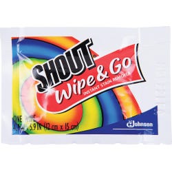 Shout Wipe-And-Go Instant Stain Remover Wipe, White, Pack of 80, Item Number 1073555