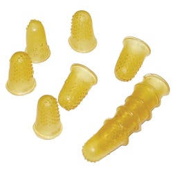 Swingline Parr Rubber Finger Tips, Size 11, 9/16 Inch Diameter, Amber, Pack of 12
