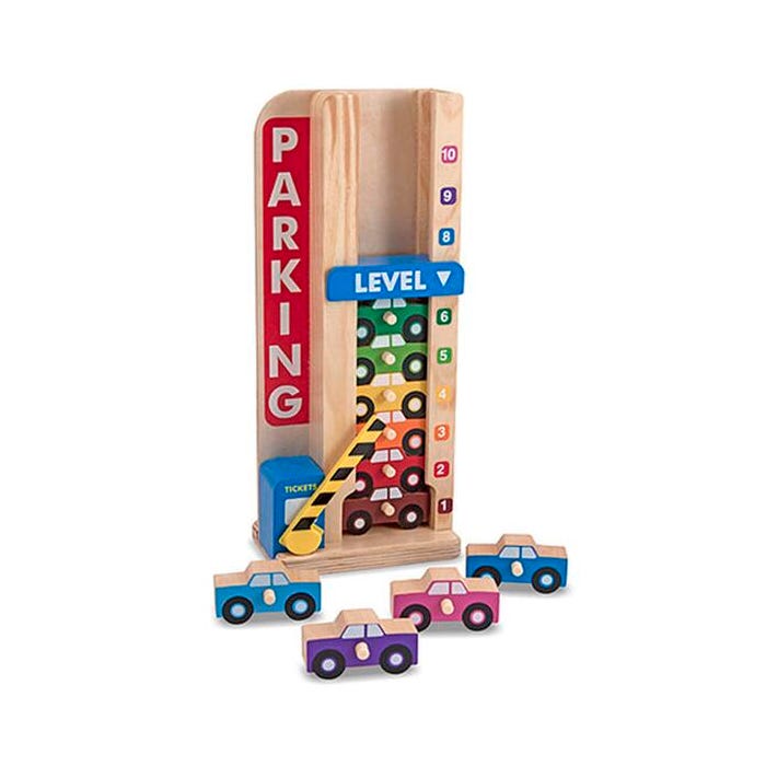 Melissa & Doug Stack and Count Parking Garage, 11 Pieces
