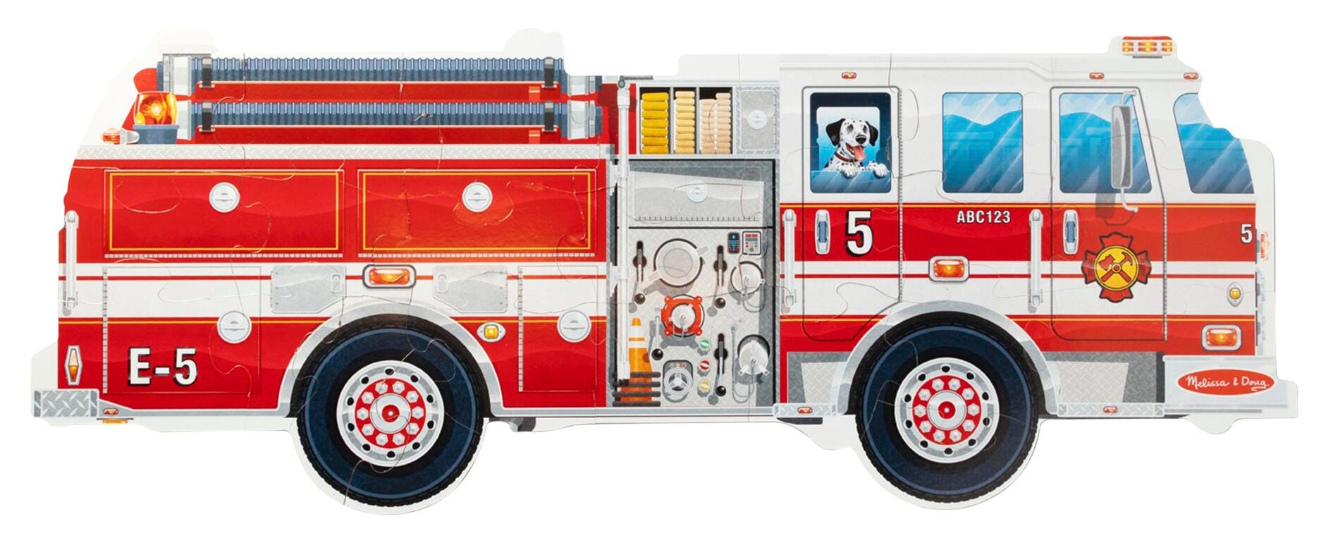 Image for Melissa & Doug Giant Fire Truck Floor Puzzle, 24 Pieces from School Specialty