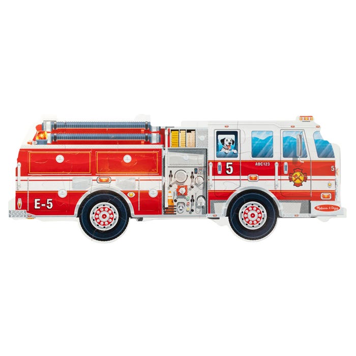 Melissa & Doug Giant Fire Truck Floor Puzzle, 24 Pieces